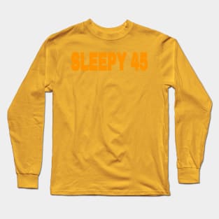 Sleepy 45 - Orange - Back Long Sleeve T-Shirt